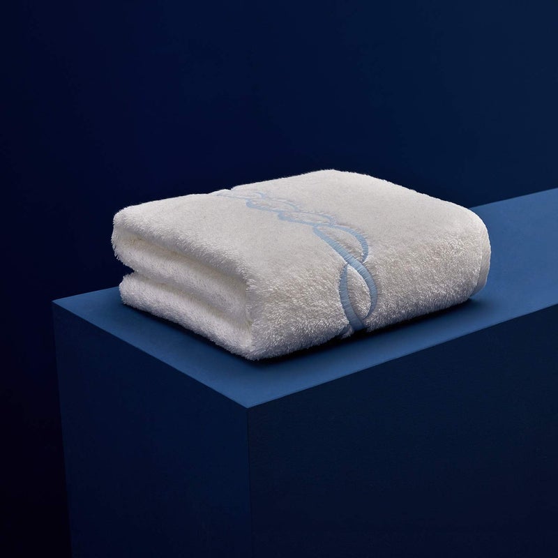 Calla Angel Superior 1000 Gram Egyptian Cotton Oversize 63 x 31 Bath Towel, 1 Piece, Blue Chain - Image 2